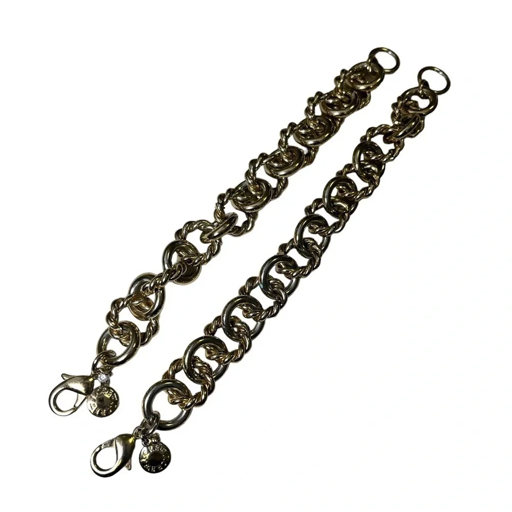 J Crew Gold Chunky Chain Bracelets Nautical - Picture 9 of 9
